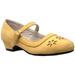 Sobeyo Kids Dress Shoes Mary Jane Ankle Strap Closed Toe Pumps Yellow Sz 4