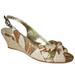 rafe NEW YORK Rachel Women's Leaf Print Slingback Wedge Sandal Shoe US 6 / EU 36