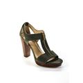 Pre-ownedMichael Michael Kors Womens Suede Berkley High Heel Sandals Green Size 8