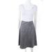 Pre-ownedCalvin Klein Womens Split Front A Line Midi Skirt Gray Size 10