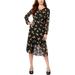 Maison Jules Womens Floral Midi Dress