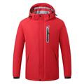 CVLIFE Men's Heated Jacket Full Zip with Detachable Hood (Power Bank is Not Included) Winter Body Warmer Unisex Women Lightweight Heating Coat Clothing