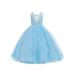 Girls Party Bridesmaid Long Maxi Dress Little Girls Sleevless Dress Lace Bow Flower Dresses Wedding Gown Formal Dresses For Kids Children Clothes