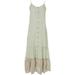 Dept 222 Womens Sleeveless Tiered Striped Maxi Dress