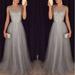 Women Sequined Halter-Neck Sleeveless Chiffon Long Gowns Pageant Party Prom Wedding Bridesmaid Dress