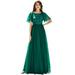 Ever-Pretty Womens Plus Size Long Maxi Formal Evening Party Bridesmaid Dresses for Women 00904 Green US18