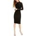 Sweater Dress Large Junior Mock-Neck Ribbed L