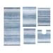 Gradiation 5 Piece Set Bath Rug Collection by Home Weavers Inc in Blue