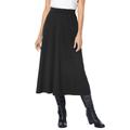 Plus Size Women's Ponte Knit A-Line Skirt by Woman Within in Black (Size 34/36)