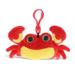 DolliBu Crab Plush Big Eyes Keychain Stuffed Animal - Soft Sea Life Charm with Sparkling Big Eyes, Decorative Aquarium Plush Toy Accessory & Fun Buddy Clip For Kids Keys, Purse, Backpack & Bags