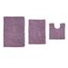 Fantasia 3 Piece Set Bath Rug Collection by Home Weavers Inc in Purple