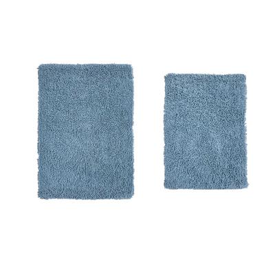 Fantasia 2 Piece Set Bath Rug Collection by Home Weavers Inc in Blue