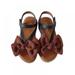 Wuffmeow Girls Sandals Summer Children's Sandals Girl's Bow Soft Bottomsandals Kids Fashion Non-slip Princess Soft-Sole Shoes