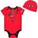 Disney Babys Short Sleeve Onesie with Cap, The Incredibles Costume, Romper Set, Red, Size 9M