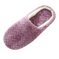 Aimik Men House Slippers Slip-On Anti-Skid Flower Indoor Casual Shoes Snow Slipper