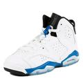 Nike Boys Air Jordan 6 Retro BG "Sport Blue" White/Sport Blue-Black 384665-107