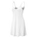 MBJ WDR1090 Womens V Neck Spaghetti Strap Tunic Short Dress M WHITE