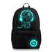 Fason Non-Usb Charge Cool Boys School Backpack Waterproof Luminous School Bag Music Boy Backpacks Black