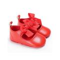 Wassery Baby Boys Girls Bowknot Princess Sneakers Soft Sole Leather Crib Shoes Footwear