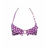 Kenneth Cole Women's Reaction Ruffled Halter Bikini Top, Purple, S