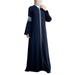 Mnycxen summer dresses Women Muslim Abaya Long Dress Floral Printed Vintage Kaftan Islamic Maxi Dresses