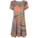 Jamie & Layla Womens Geometric Garden T-Shirt Dress