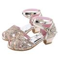 Egmy toddler Kids Girls Bling Sequins Single Princess Shoes Sandals Dancing Shoes