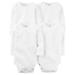 Carters Unisex Baby 4-Pack Long Sleeve Original Bodysuits White