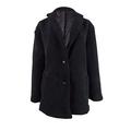 Collection B Juniors' Faux-Fur Coat (Black, S)