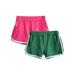 Sexy Dance Casual Sport Yoga Shorts for Women Side Striped Baggy Fitness Athletic Hot Pants Elastic Waist Pockets Activewearï¼ˆ2 Packï¼‰