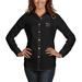 Iowa Speedway Antigua Women's Logo Dynasty Button Down Woven Shirt - Black