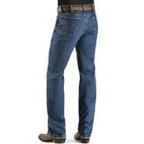 wrangler men's cowboy cut slim fit jean, dark stone, 31x36