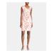 RALPH LAUREN Womens Pink Floral Sleeveless V Neck Above The Knee Sheath Dress Size 2