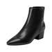 Marc Fisher Womens Tammea Leather Heeled Ankle Boots