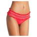 TORY BURCH Women's Poppy Red Smocked Hipster Swimwear Bottom XS