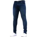 Spftem Men's Pure Color Denim Cotton Vintage Wash Hip Hop Work Trousers Jeans Pants