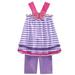 Young Hearts Infant Girls Purple Stripe Butterfly Outfit Shirt & Shorts