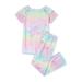 The Childrens Place Short Sleeve High-Low 'Sparkle Squad' Rainbow Unicorn Pajama Pant Set (Big Girls)