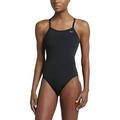 Nike Womens Racerback Signature One-Piece Swimsuit, Black, 30