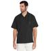 vkwear Men's Guayabera Cuban Beach Wedding Casual Short Sleeve Dress Shirt (Black, M)