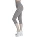 Colisha High Waisted Capri Leggings Women Soft Slim Tummy Control Exercise Pants for Running Cycling Yoga Workout Summer Loungewear Trousers