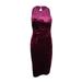 Nightway Women's Velvet Cutout-Back Bodycon Dress