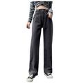 MIARHB pajamas for women sale women pant Women's Casual Pants Hight Waist Distressed Straight Denim Jeans Vintage Trouser