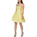 Betsey Johnson Womens Floral Jacquard Fit & Flare Dress