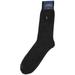 Polo Ralph Lauren Black Flat Cotton Sock With Polo Embroidery 8112