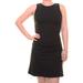 BAR III Womens Black Sleeveless Jewel Neck Above The Knee Fit + Flare Wear To Work Dress Size S