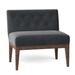 Slipper Chair - Fairfield Chair Granada 32" W Tufted Slipper Chair Polyester in Gray/Brown | 31 H x 32 W x 24.5 D in | Wayfair