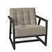 Armchair - Fairfield Chair Nomad 27" W Tufted Armchair Polyester/Metal/Other Performance Fabrics in Gray/Brown | 28.5 H x 27 W x 31 D in | Wayfair