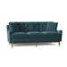 Fairfield Chair Jean-Michel 76" Square Arm Sofa w/ Reversible Cushions, Polyester in Blue | 34 H x 76 W x 36 D in | Wayfair