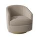 Barrel Chair - Fairfield Chair Tipsy 28.75" W Swivel Barrel Chair Polyester/Other Performance Fabrics/Fabric in White/Brown | Wayfair